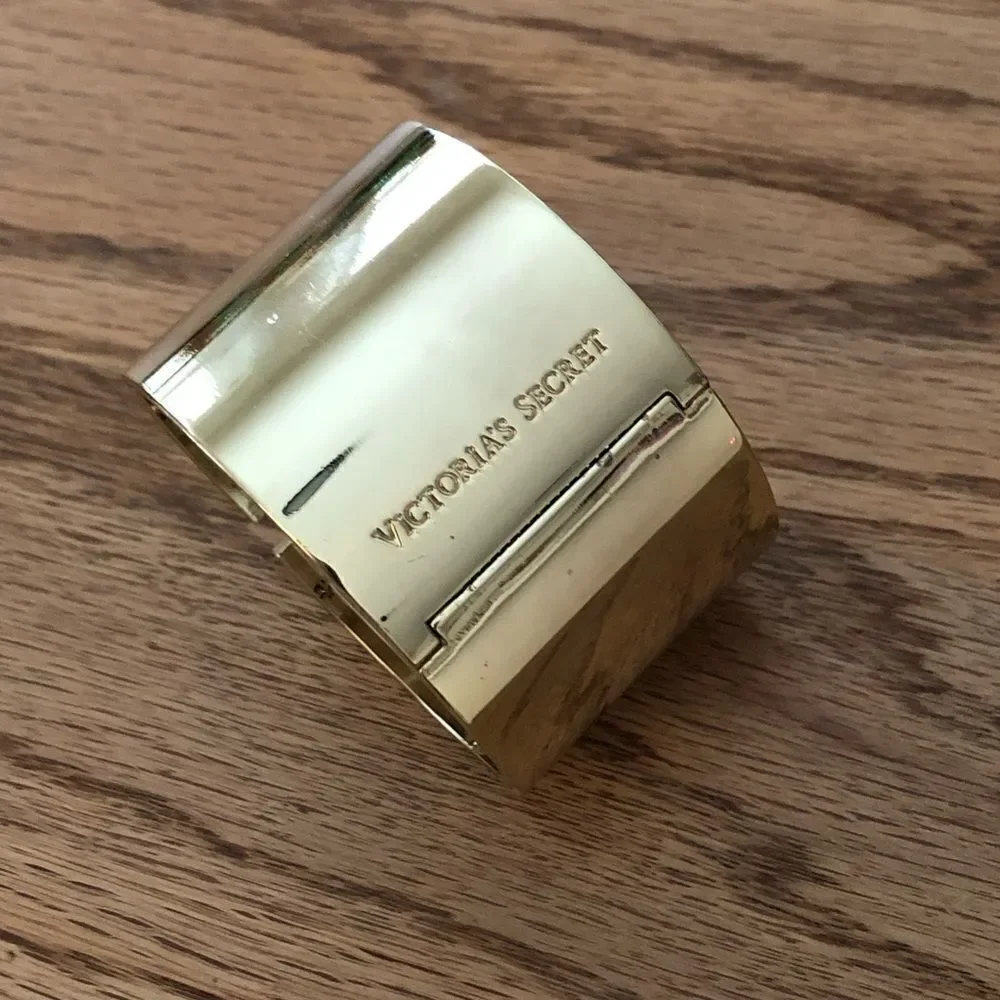 Victoria’s Secret | Pyramid Hinge Cuff Bracelet | Gold Tone